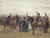 Detaille, Edouard - A French Cavalry Officer Guarding Captured Bavarian Soldiers